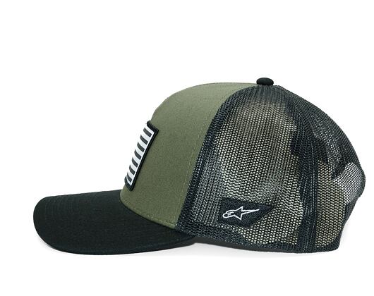 Kšiltovka Alpinestars - Flag Snapback - Military/Black