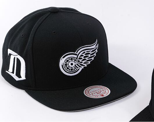 Kšiltovka Mitchell & Ness - Evergreen Black White Snapback Vntg - Detroit Red Wings - Black