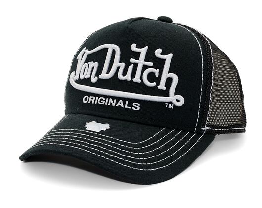 Kšiltovka Von Dutch - Trucker Riverside - Cotton Twill - Black/white