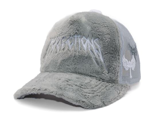 Kšiltovka Reflection Luxury Fuzzy Trucker - Cloud Grey / White