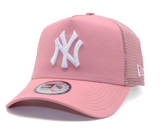 Kšiltovka New Era - MLB Essential 9FORTY Trucker - NY Yankees - Pink / White