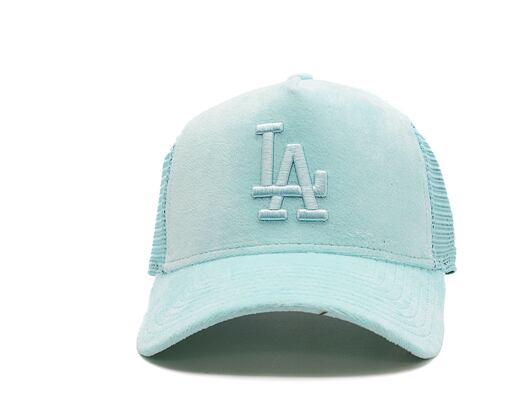 Kšiltovka New Era - MLB Velour 9FORTY Trucker - LA Dodgers - Mint Green