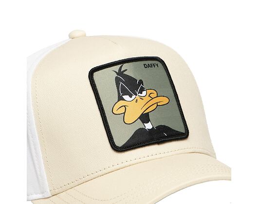 Kšiltovka Capslab - Trucker Looney Tunes - Daffy Duck - Cream / White