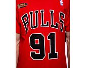 Triko Mitchell & Ness NBA N&N Tee Chicago Bulls Number 91 Dennis Rodman Red