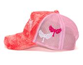 Kšiltovka Reflection Luxury Fuzzy Trucker - Coral Pink / White