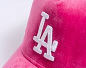 Dámská kšiltovka New Era 9FORTY Womens A-Frame Trucker MLB Velour Los Angeles Dodgers - Blush Pink