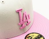 Kšiltovka New Era 59FIFTY MLB White Crown Los Angeles Dodgers Cooperstown Off White / Fondant Pink