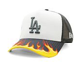 Kšiltovka New Era - 9FORTY Trucker Flame - LA Dodgers - Grey