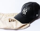 Kšiltovka New Era - 9FORTY Leather - NY Yankees - Black / Off White