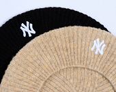 Baret New Era - MLB Womens Knitted Beret - NY Yankees - Toffee / White