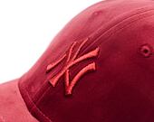 Dámská Kšiltovka New Era - 9FORTY Womens MLB Velour Midi - NY Yankees - Maroon