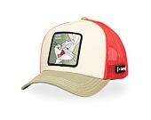 Kšiltovka Capslab - Trucker Looney Tunes - Bugs Bunny - Cream / Red