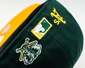 Kšiltovka New Era 59FIFTY MLB Team Color Split Oakland Athletics - Dark Green