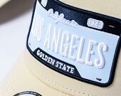 Kšiltovka New Era - 9FORTY Trucker Location Plate - Los Angeles - Off White