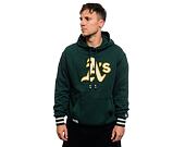 Mikina New Era - Rib Infill Oversized Hoody - Oakland Athletics - Dark Green / Cream