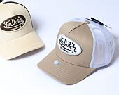 Kšiltovka Von Dutch Boston Trucker Cotton Twill Mocha/White