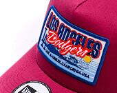 Kšiltovka New Era - MLB Patch 9FORTY Trucker - LA Dodgers - Burgundy