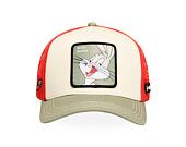 Kšiltovka Capslab - Trucker Looney Tunes - Bugs Bunny - Cream / Red