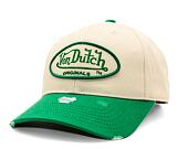 Kšiltovka Von Dutch Db Denver - Cotton Twill Dadcap - Cream/Green