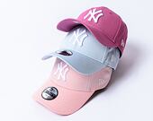 Dětská Kšiltovka New Era - 9FORTY Contrast Stitch - NY Yankees - Pink / White