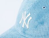 Dámská kšiltovka New Era - 9FORTY Cord - NY Yankees - Pastel Blue / Off White