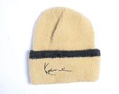 Kulich Karl Kani Signature Fluffy Beanie sand/black