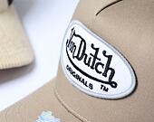 Kšiltovka Von Dutch Boston Trucker Cotton Twill Mocha/White