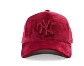 Kšiltovka New Era - MLB Velour 9FORTY Trucker - NY Yankees - Burgundy