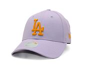 Dámská kšiltovka New Era - 9FORTY League Essential - LA Dodgers - Pastel Purple / Orange