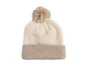 Dámský kulich New Era - Medium Knit Block Pom Beanie - Beige