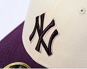 Kšiltovka New Era - 59FIFTY Low Profile "Late Fall Vibes" - NY Yankees - Cream / Purple