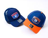 Kšiltovka Fanatics - Edmonton Oilers - A/CAP Structured Adjustable Meshback - Blue Cobalt/Dark Orang