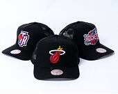 Kšiltovka NBA Monogram Trucker Miami Heat Black