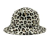 Dámský klobouk New Era - Adventure Bucket Leopard - Stone / Black