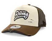 Kšiltovka New Era - Motosport 9FORTY Trucker - Cream / Brown