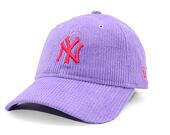 Dámská Kšiltovka New Era - MLB Cord 9TWENTY - NY Yankees - Purple / Energy Red