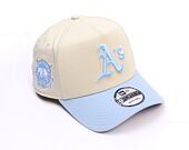 Kšiltovka New Era - MLB Cream & Patch 9FORTY A-Frame - Oakland Athletics - Cream / Pastel Blue