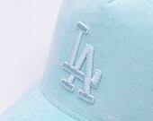 Kšiltovka New Era - MLB Velour 9FORTY Trucker - LA Dodgers - Mint Green