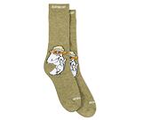 Ponožky Rip N Dip - Nermal S Thompson Socks - Heather Olive