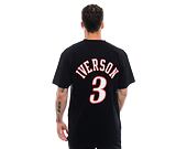 Triko Mitchell & Ness Name & Number tee Philadelphia 76Ers Allen Iverson Black