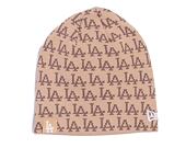 Kulich New Era - Jacquard Skull Beanie - LA Dodgers - Beige