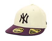 Kšiltovka New Era - 59FIFTY Low Profile "Late Fall Vibes" - NY Yankees - Cream / Purple