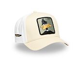 Kšiltovka Capslab - Trucker Looney Tunes - Daffy Duck - Cream / White