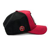 Kšiltovka Capslab Marvel Trucker - Deadpool - Black / Bloody Red