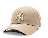 Dámská kšiltovka New Era 9FORTY Womens MLB League Essential New York Yankees Ash Brown / White