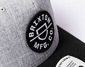 Kšiltovka Brixton Crest C MP Snapback - Heather Grey/Black