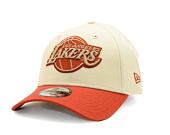 Kšiltovka New Era - 9FORTY Color Block - LA Lakers - Beige / Dark Red