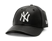 Kšiltovka New Era - 9FORTY Leather - NY Yankees - Black / Off White