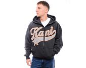 Mikina Karl Kani Star Logo OS Full Zip Hoodie anthracite/light grey