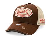 Kšiltovka Von Dutch - Trucker Kalmar - Cot Twill - Brown/ Red